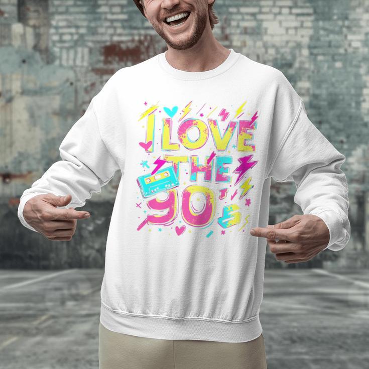 I Love The 90'S 90s Retro Nostalgia Premium Tri-Blend Unisex Sweatshirt I Love The 90'S 90s Retro Nostalgia Premium Tri-Blend Unisex Sweatshirt