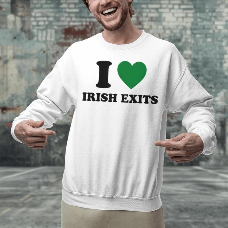 I Love Irish Exits St Patrick's Day Introvert Party Unisex Sweatshirt I Love Irish Exits St Patrick's Day Introvert Party Unisex Sweatshirt