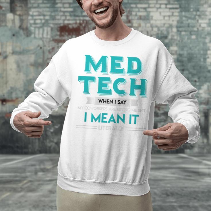 Med Tech Medical Technician Gag Lab Graduation Premium Unisex Sweatshirt