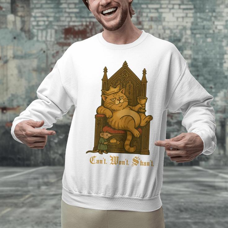 Medieval Cat Sarcastic Queen Lazy King Introvert Kitty Unisex Sweatshirt Medieval Cat Sarcastic Queen Lazy King Introvert Kitty Unisex Sweatshirt