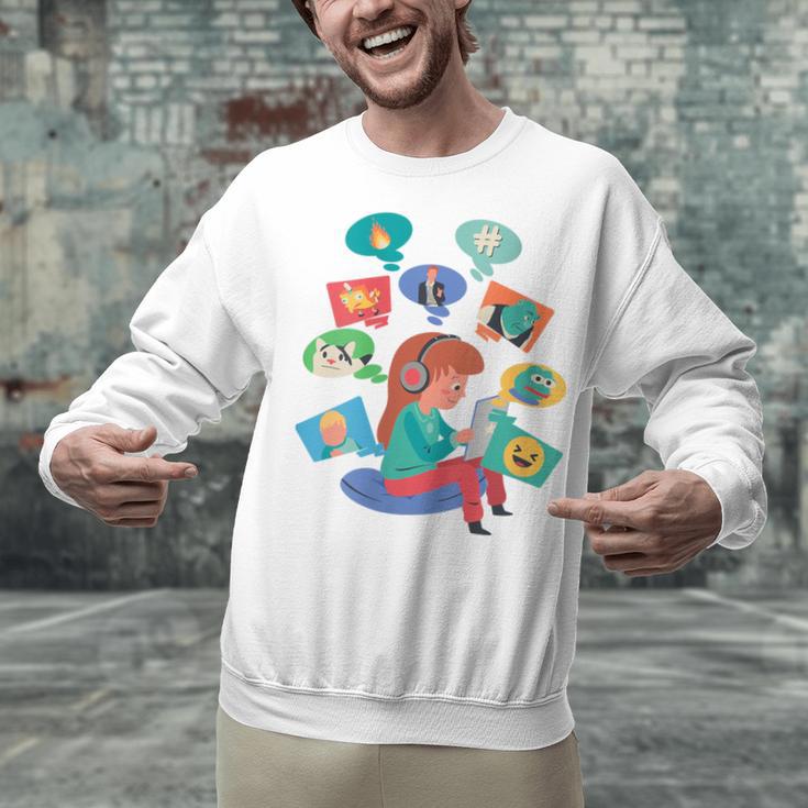 Memes Speak Louder Introvert Anti People Meme Lovers Quiet Unisex Sweatshirt