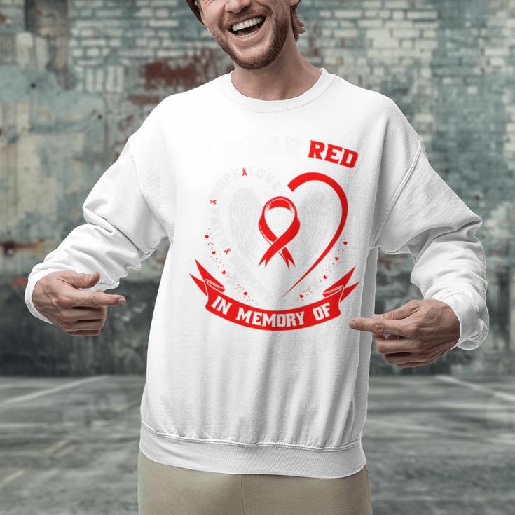 In Memory Of Great Uncle Heart Disease American Heart Month Premium Unisex Sweatshirt