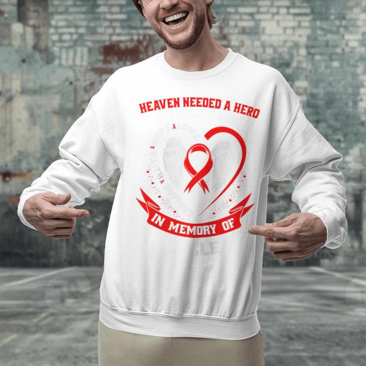 In Memory Of My Uncle Heart Disease Awareness Month Memorial Raglan Baseball Tee Unisex Sweatshirt