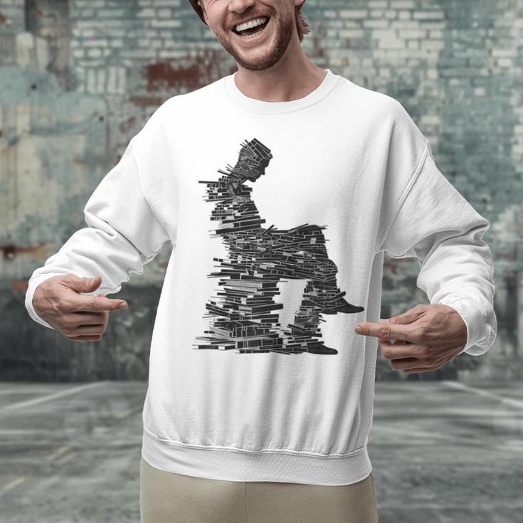Men Pixel Art Geometric Book Human Drawing Graphic Men Unisex Sweatshirt