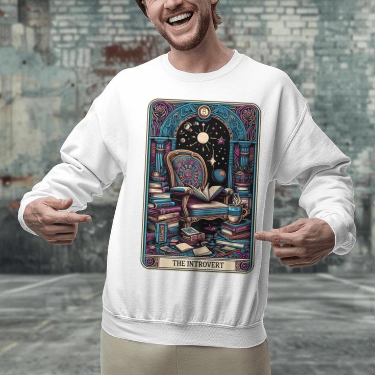 Mystical Library Book Reader The Introvert Tarot Card Unisex Sweatshirt Mystical Library Book Reader The Introvert Tarot Card Unisex Sweatshirt