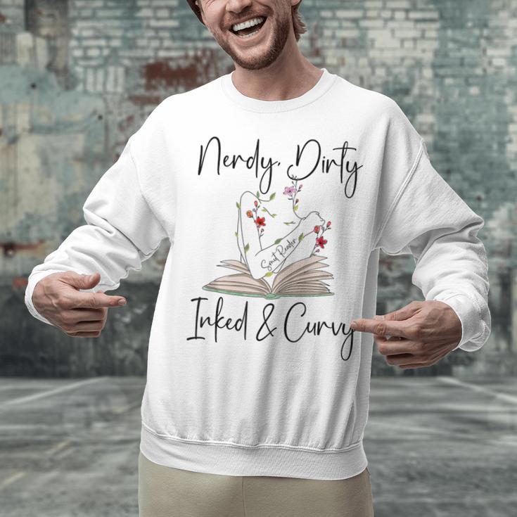 Nerdy Dirty Inked & Curvy ShirtSmutty Book TeesSmut Reader Unisex Sweatshirt