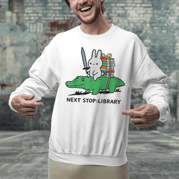 Next Stop Library Reading Book Unisex Sweatshirt Next Stop Library Reading Book Unisex Sweatshirt