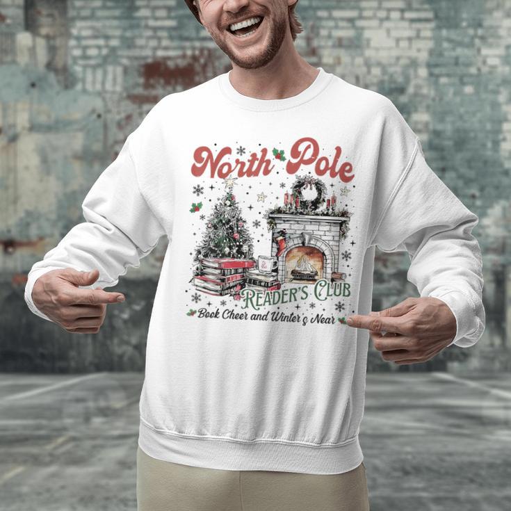 North Pole Book Club Book Lover Bookish Bookworm Christmas Unisex Sweatshirt