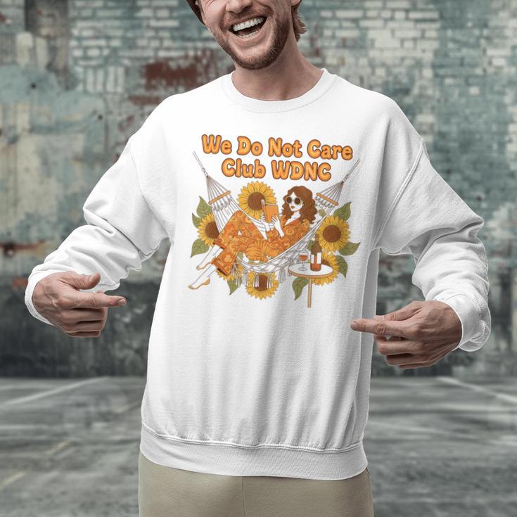 We Do Not Care Club WDNC Reading Book Boho Floral Unisex Sweatshirt