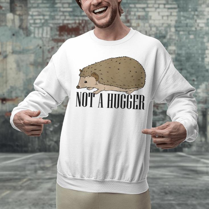 Not A Hugger Hedgehog Introvert Sarcasm Antisocial Unisex Sweatshirt