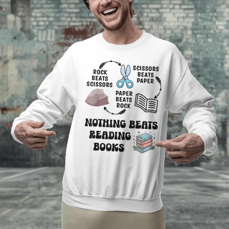 Nothing Beats Reading Rock Paper Scissors Reader Book Lover Unisex Sweatshirt Nothing Beats Reading Rock Paper Scissors Reader Book Lover Unisex Sweatshirt