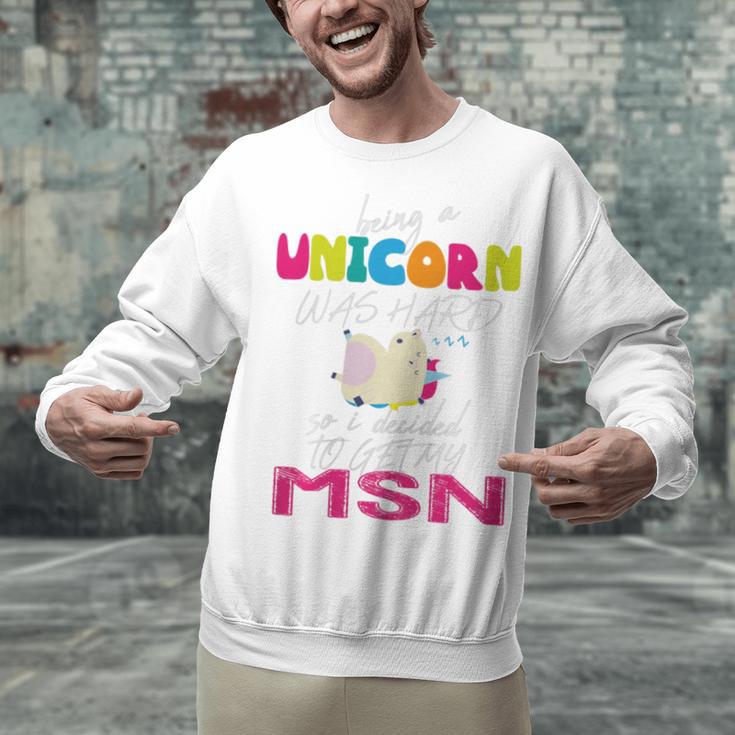 Nurse MSN Graduation Unicorn T-Shirt Nursing School Unisex Sweatshirt