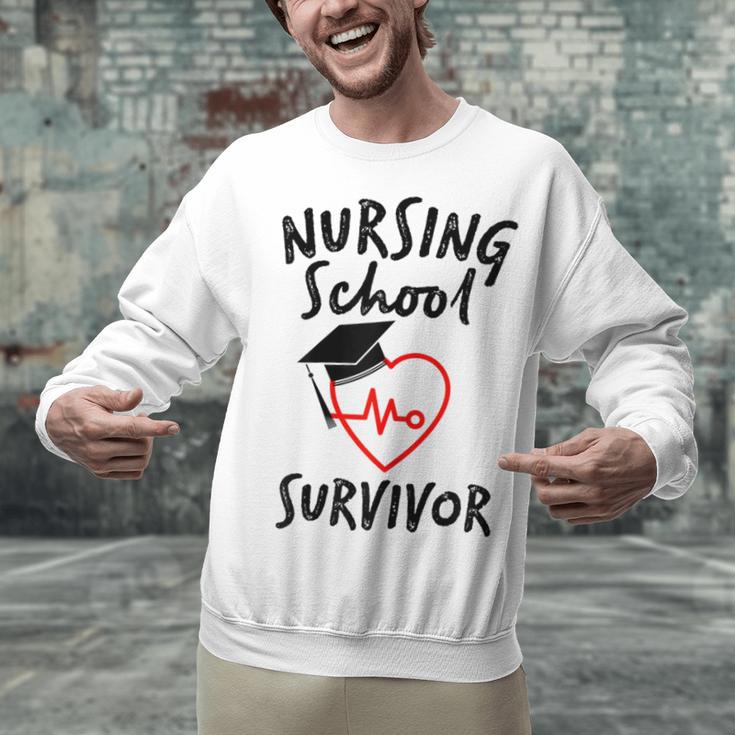 Nursing School Survivor Women Graduation RN Gift Shirt Unisex Sweatshirt