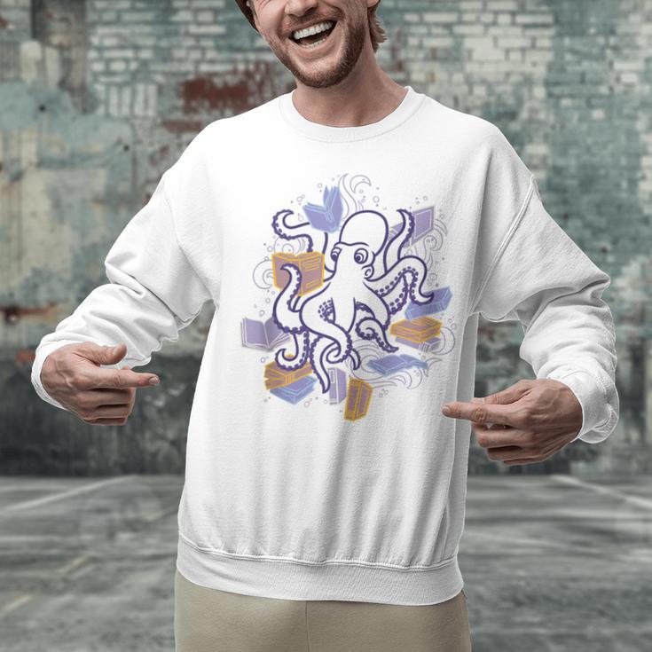 Octopus Book Reader Unisex Sweatshirt