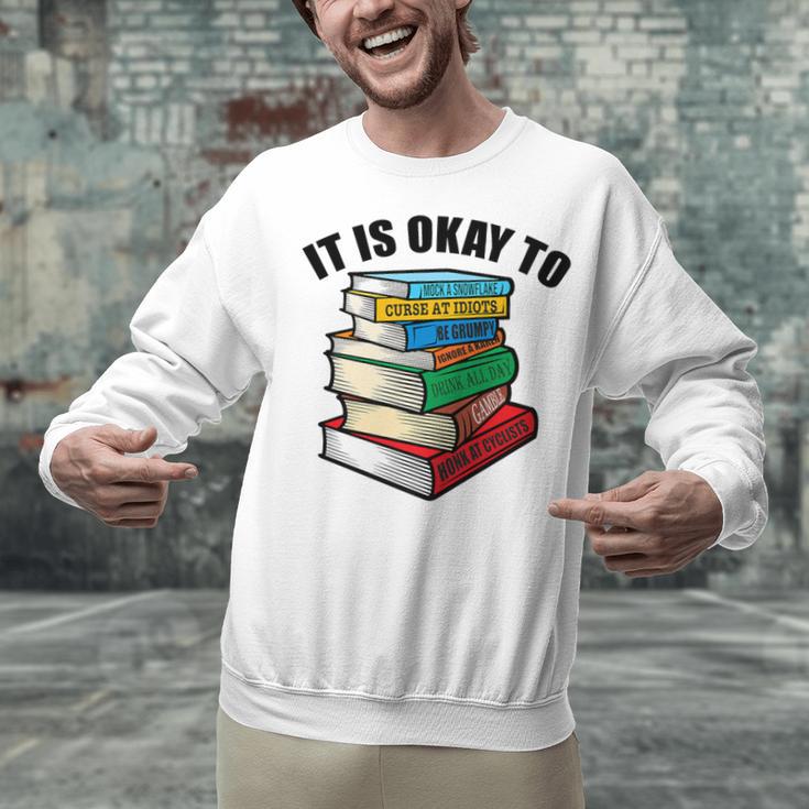 It Is Okay To Be a Grumpy Old Man Book Lover Premium Unisex Sweatshirt