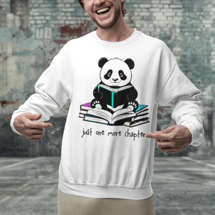 Panda Reading Chapter Books Unisex Sweatshirt