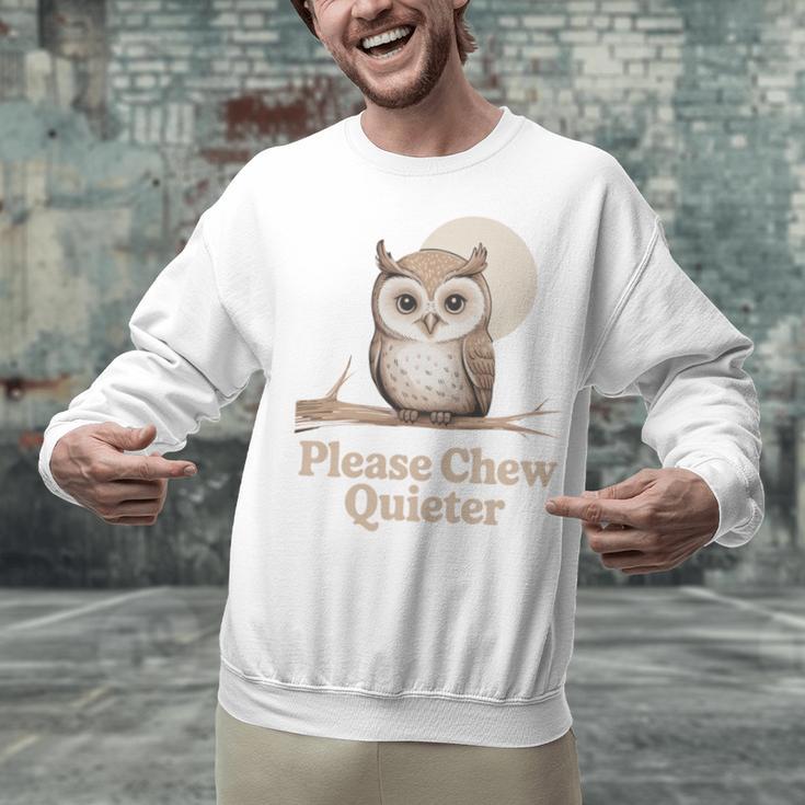 Please Chew Quieter Introvert Christmas Bird Lover Unisex Sweatshirt