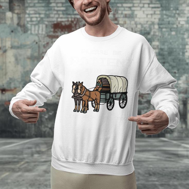 Please Be Patient I'm From The 1900s Amish Wagon & Vintage Premium Unisex Sweatshirt