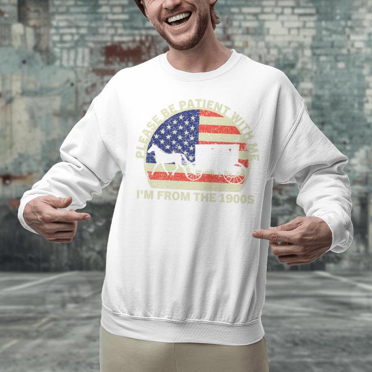 Please Be Patient With Me I'm From The 1900s Dad Vintage Premium Unisex Sweatshirt