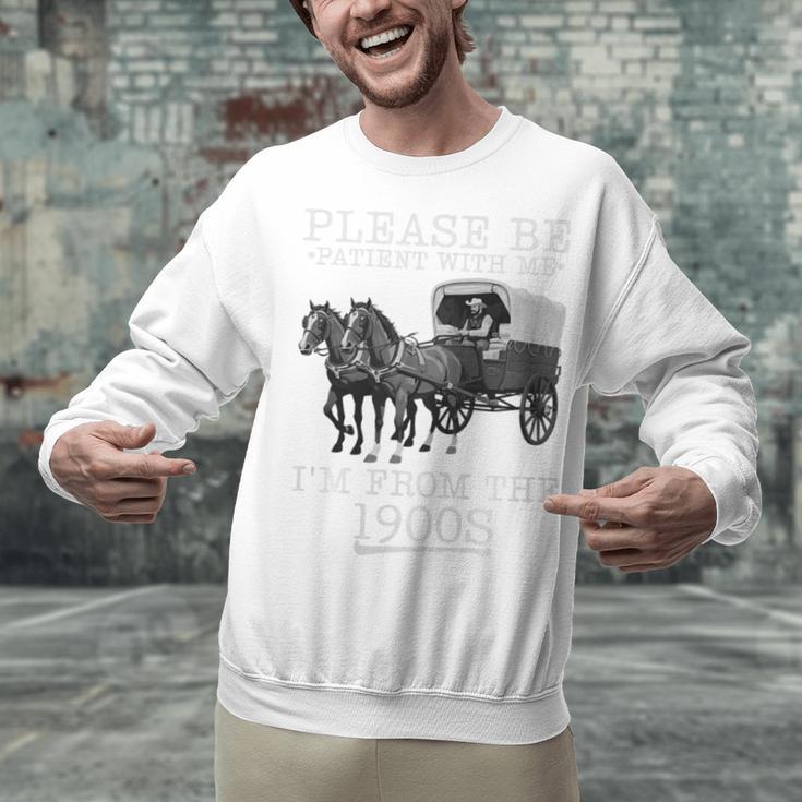Please Be Patient With Me I'm From The 1900s Humorous Saying Premium Tri-Blend Unisex Sweatshirt