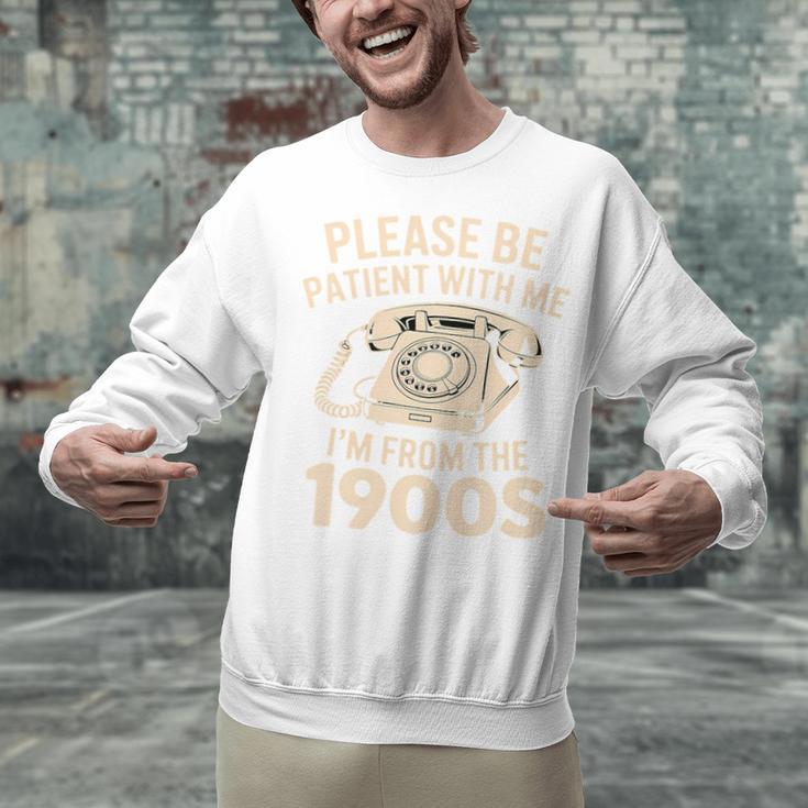 Please Be Patient With Me I'm From The 1900s Retro Humor Premium Tri-Blend Unisex Sweatshirt