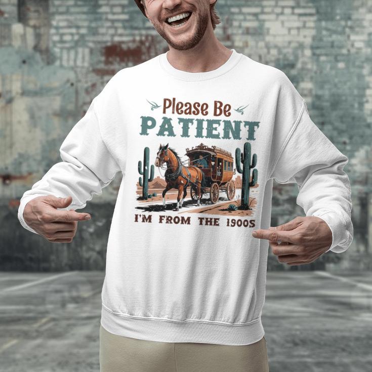 Please Be Patient I'm From The 1900s Stagecoach Western Vint Premium Tri-Blend Unisex Sweatshirt