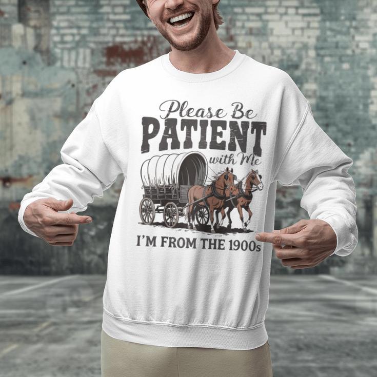 Please Be Patient With Me I'm From The 1900s Vintage Raglan Baseball Tee Unisex Sweatshirt Please Be Patient With Me I'm From The 1900s Vintage Raglan Baseball Tee Unisex Sweatshirt
