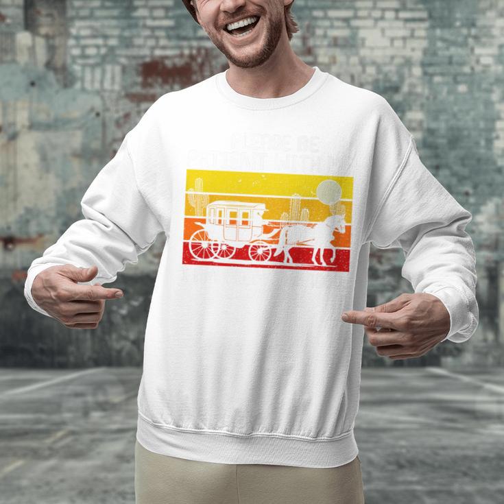 Please Be Patient With Me I'm From The 1900s Vintage Sun Set Premium Unisex Sweatshirt
