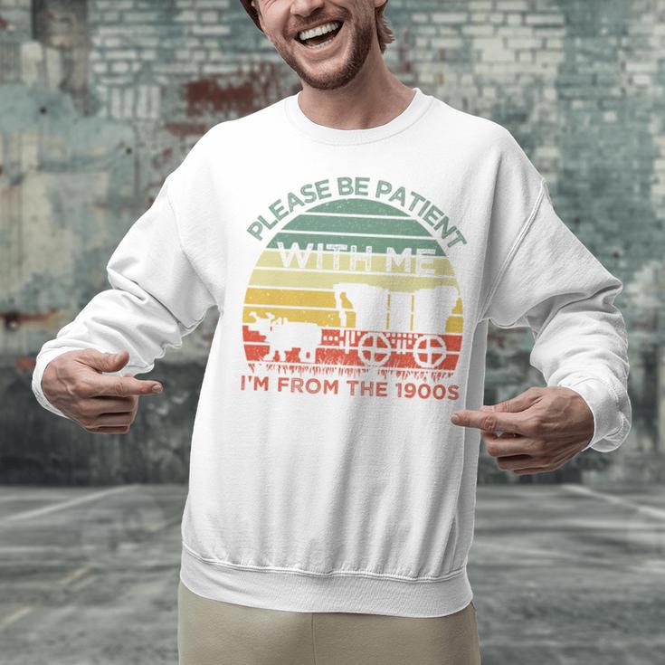 Please Be Patient With Me I'm From The 1900s Vintage Sunset Premium Unisex Sweatshirt