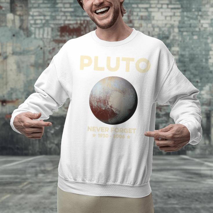 Pluto Never Forget 1930-2006 Planet Space Science Nostalgia Premium Tri-Blend Unisex Sweatshirt