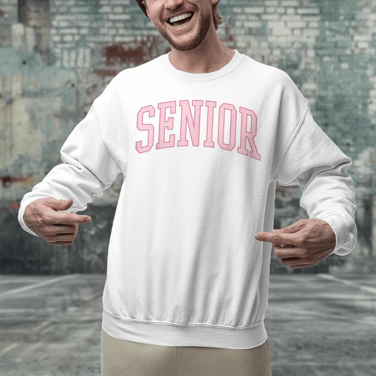 Preppy Varsity Pink Senior Graduation Unisex Sweatshirt