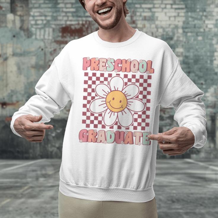 Preschool Graduation Graduate Cute Groovy Last Day Of Pre K Unisex Sweatshirt