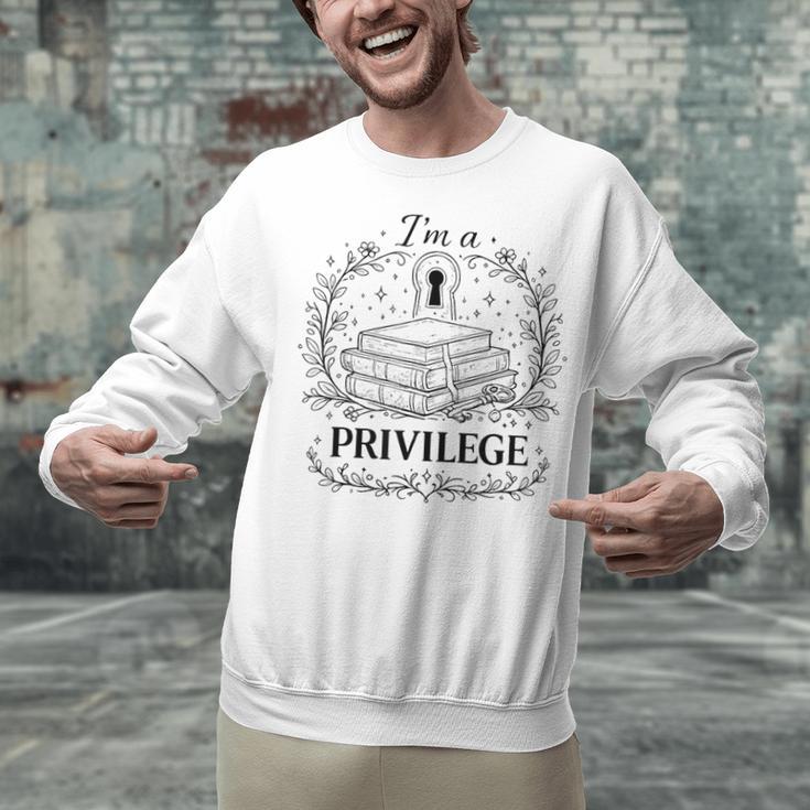 Im A Privilege Vintage Book Illustration Unisex Sweatshirt