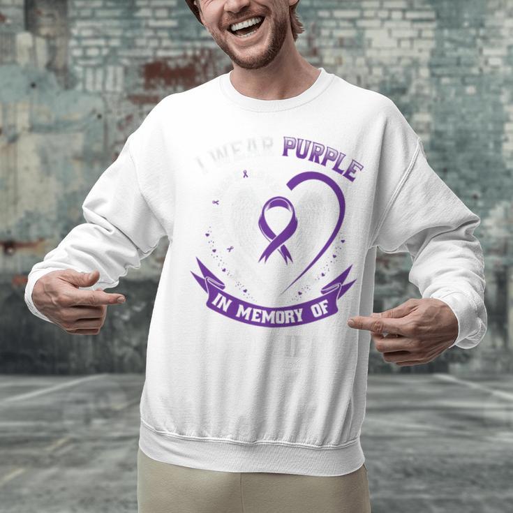 Purple In Memory Of My Friend Epilepsy Awareness Back Print Unisex Sweatshirt