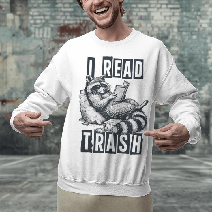 Racoon Reading Spicy Smutty Book Booktok I Read Trashy Books Unisex Sweatshirt