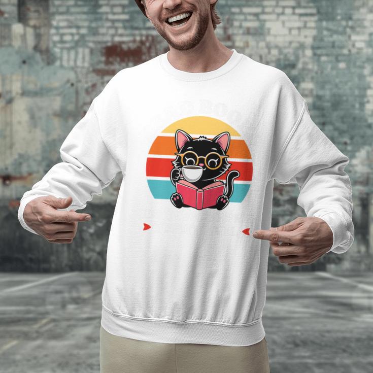 Read Books Drink Coffee Fight Evil Cat Premium Unisex Sweatshirt