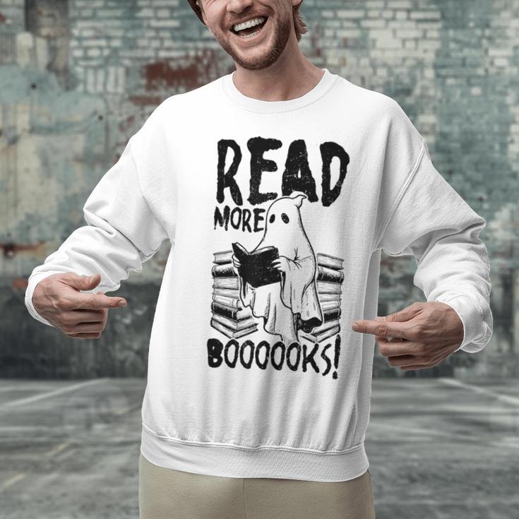 Read More Books Ghost Halloween Reading Teacher Literacy Unisex Sweatshirt Read More Books Ghost Halloween Reading Teacher Literacy Unisex Sweatshirt