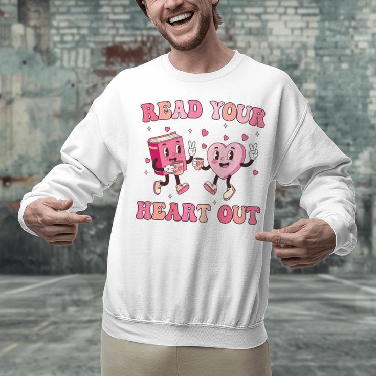 Read Your Heart Out Teacher Valentine Book Unisex Sweatshirt