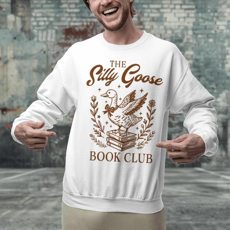 Reading Book Lover Bookish Librarian Silly Goose Book Club Unisex Sweatshirt