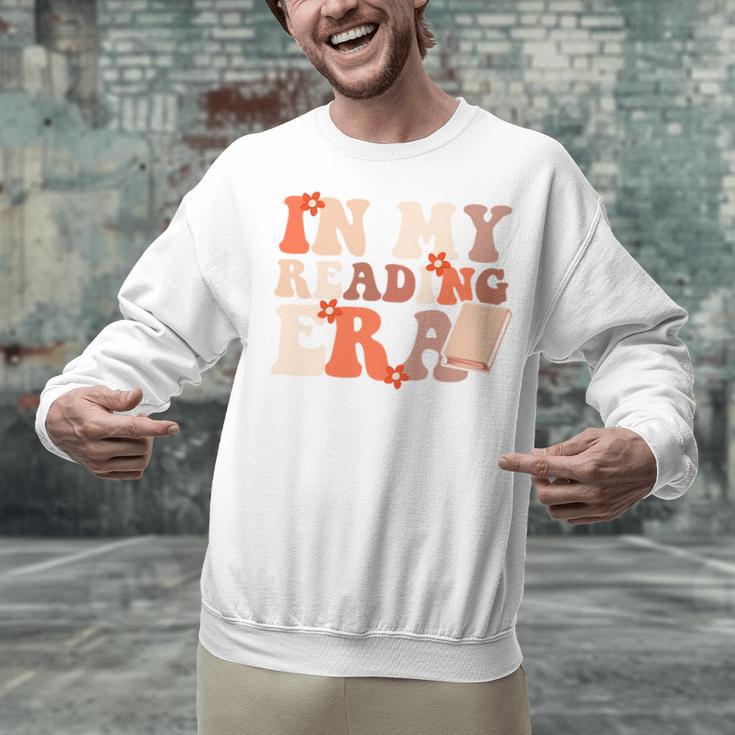 In My Reading Era Groovy Book Lovers Library Reading Women Unisex Sweatshirt In My Reading Era Groovy Book Lovers Library Reading Women Unisex Sweatshirt