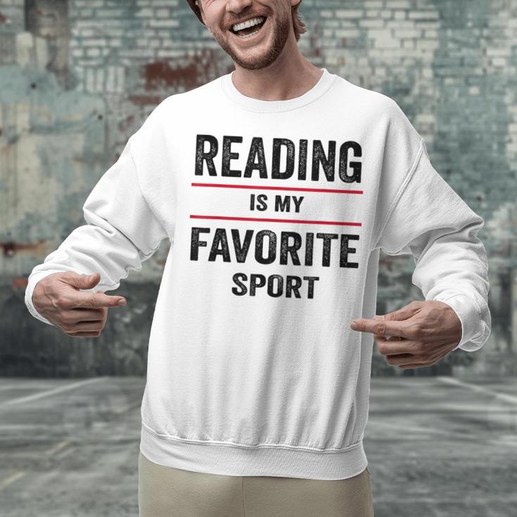 Reading Is My Favorite Sport Book Lover Quote Unisex Sweatshirt