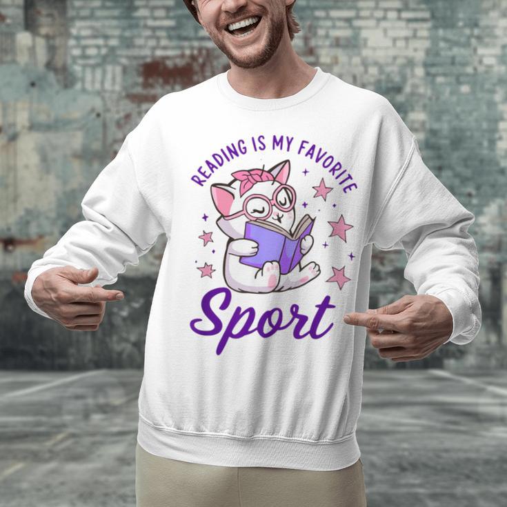 Reading Is My Favorite Sport Saying Quote Book Lovers Unisex Sweatshirt
