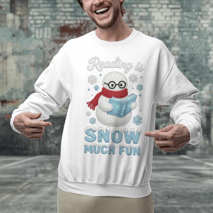 Reading Is Snow Much Fun Book Lover Winter Snowman Humor Unisex Sweatshirt Reading Is Snow Much Fun Book Lover Winter Snowman Humor Unisex Sweatshirt