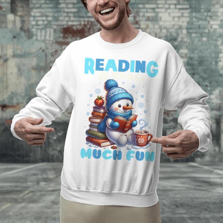 Reading Is Snow Much Fun Christmas Xmas Book Reading Unisex Sweatshirt