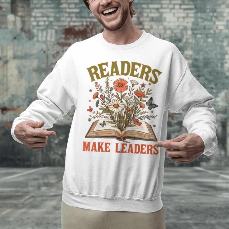Reading Squad Book Lover Bookish Floral Readers Make Leaders Unisex Sweatshirt