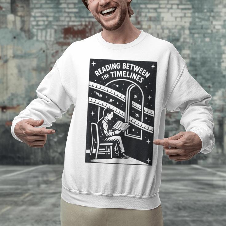 Reading Between The Timelines Time Travel Books Unisex Sweatshirt
