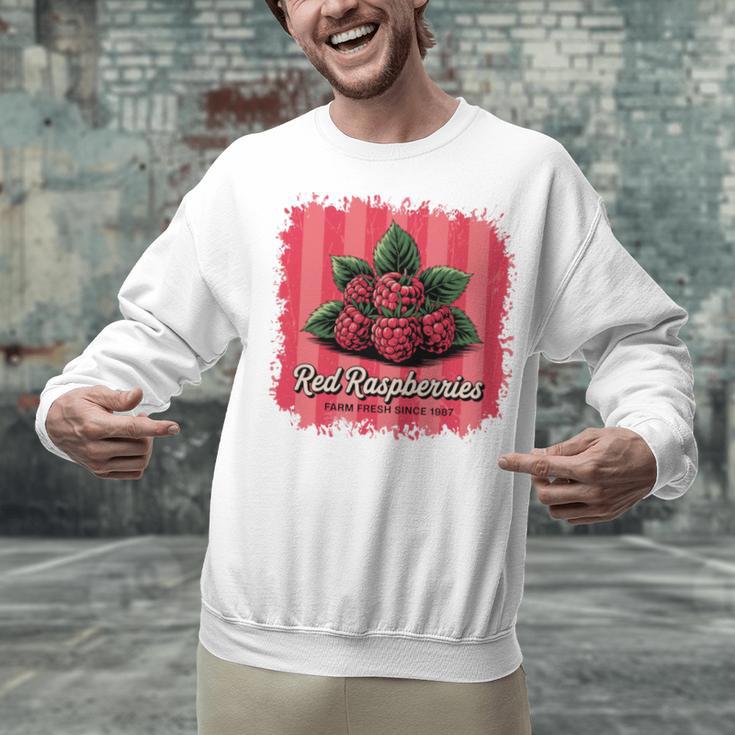 Red Raspberries Farm Fresh Since 1987 Nostalgia Unisex Sweatshirt