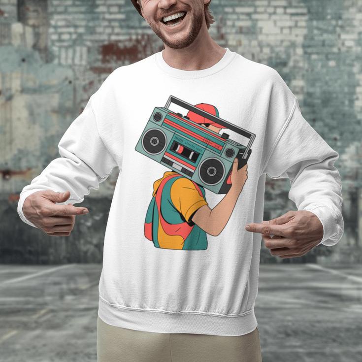 Retro 90s Boombox Nostalgia Party For Music Lovers Men Women Unisex Sweatshirt