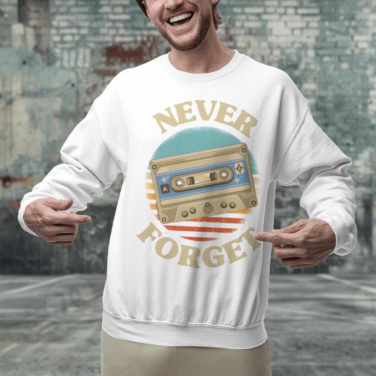 Retro Cassette Never Forget Nostalgia Vintage Unisex Sweatshirt Retro Cassette Never Forget Nostalgia Vintage Unisex Sweatshirt