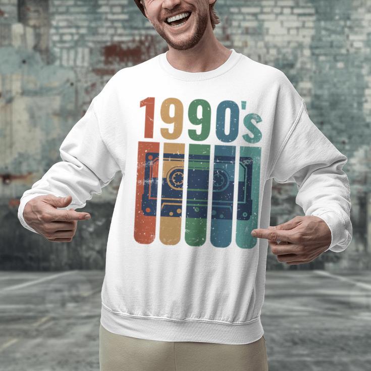 Retro Nineties Style Audio Tape Nostalgia Year 1990 Premium Tri-Blend Unisex Sweatshirt